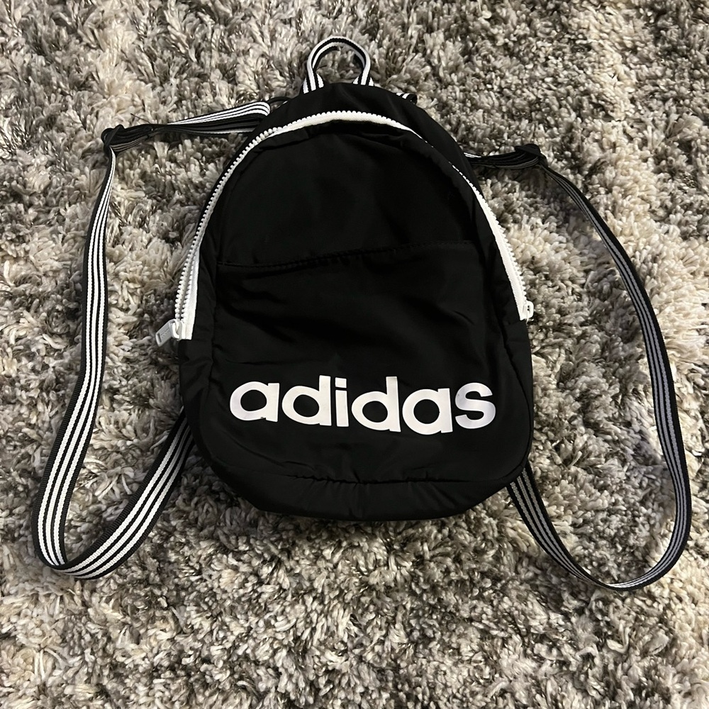 Adidas Black and White mini Backpack